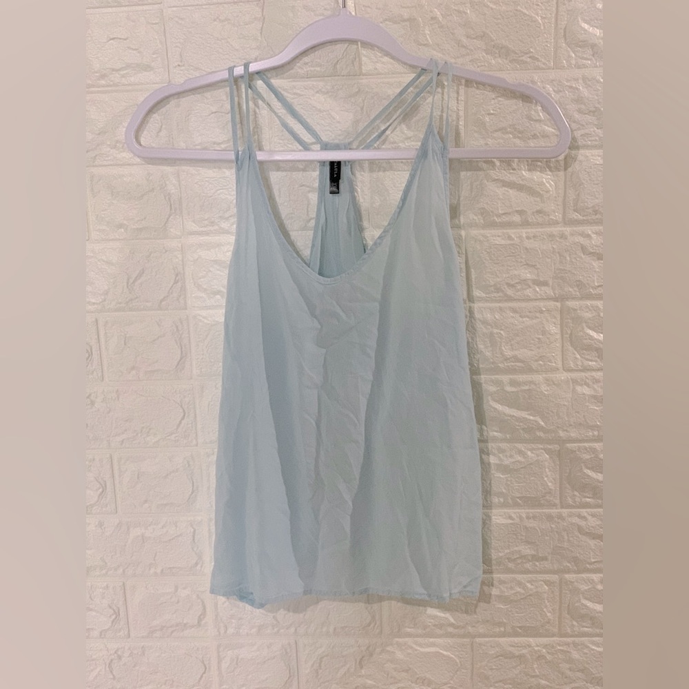 BABY BLUE TALULA TANK | LIGHTWEIGHT CRISS CROSS | PASTEL KAWAII TOP